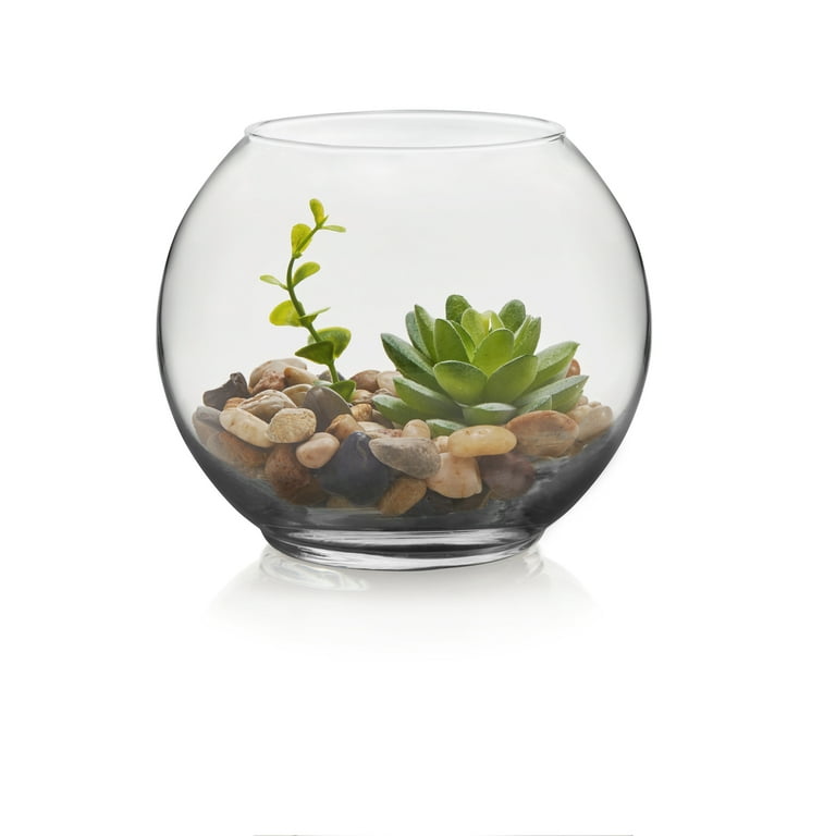 Clear Glass Bubble Bowl (H:15 W:18) (Approx. 14.5 Gal) - Free Shipping