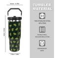 thumbnail image 3 of 30oz Crown Frog Bottle Spill Proof Tumbler with Top Handle and Straw Lid Stainless Steel Double Wall Insulated Tumbler Coffee Mug Gift for Women Men Travel Cup for Car (Crown Frog), 3 of 6