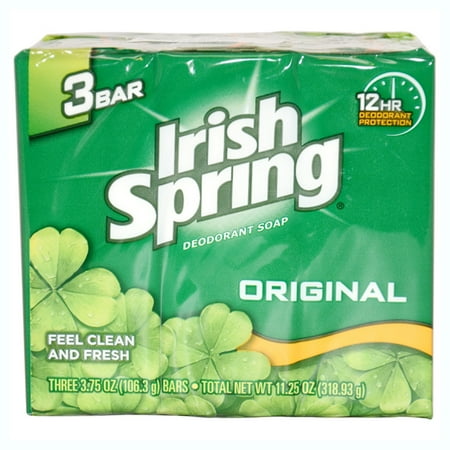 Original Deodorant Soap by Irish Spring for Unisex - 3 x 4 oz Soap