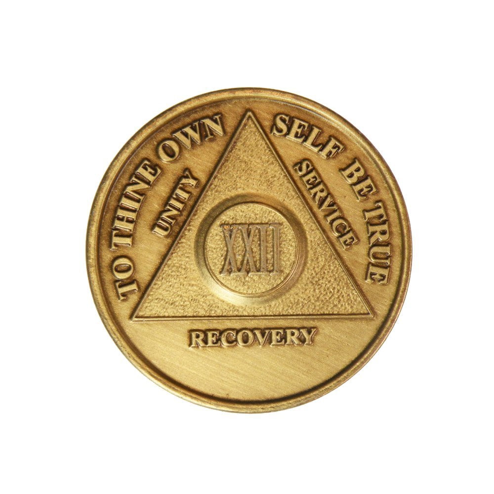 22 Year AA Medallion Bronze Sobriety Chip - Walmart.com - Walmart.com