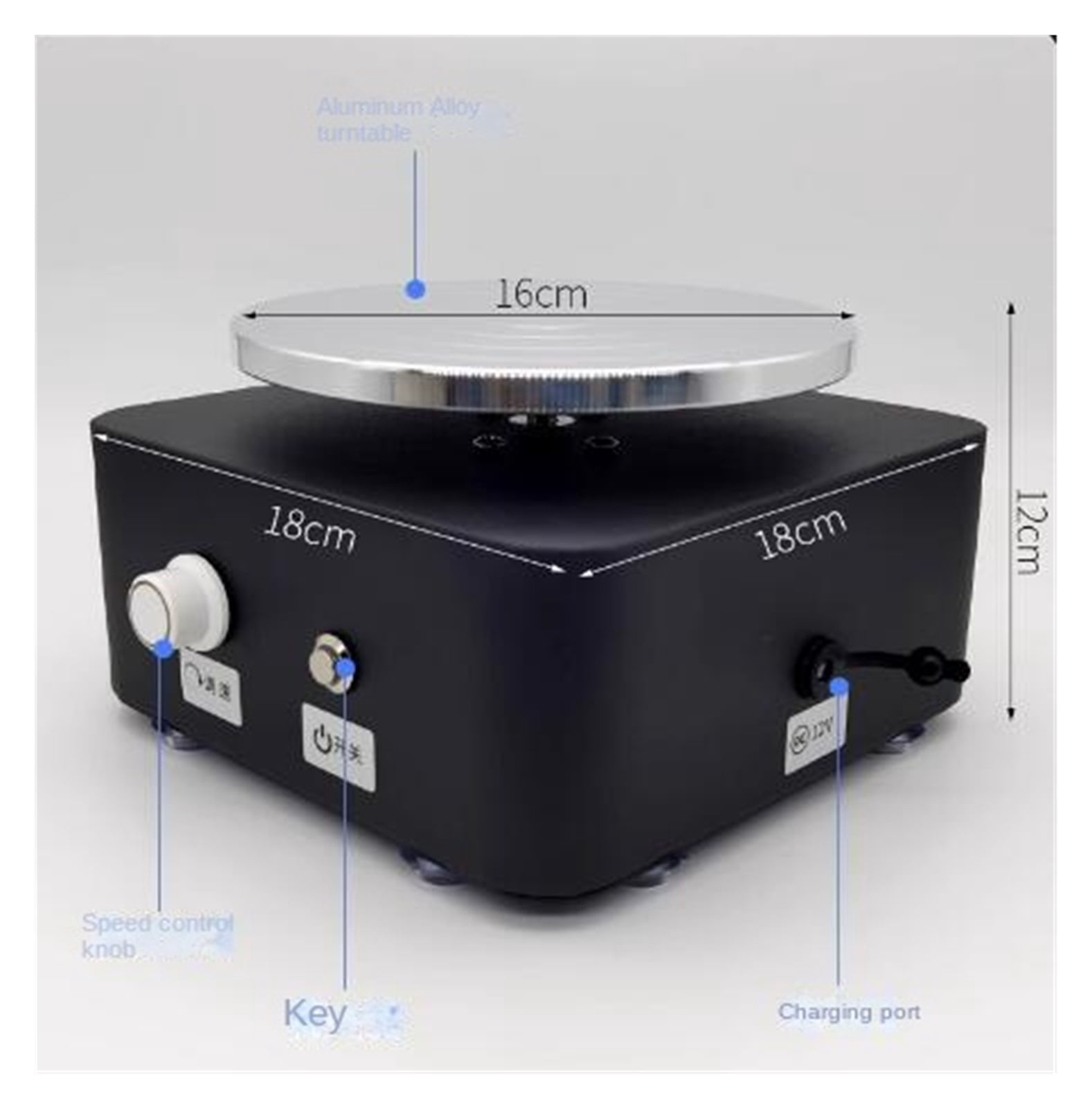 Rechargeable Electric Pottery Wheel Machine For Art Crafts Ceramics Clay Pottery Tools MINI Pottery Turntable 0-160RPM 2000MA ,Power Tools