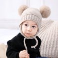 thumbnail image 4 of Coofit Bonnet à Pompon Mode Mignon Chapeau Décontracté Tricoté Bonnet pour Bébé, 4 of 10