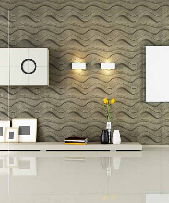 Easy Peel And Stick, Durable Plastic 3D Wall Panel - GAPLESS WAVE