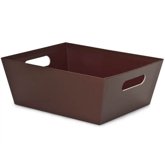 Pack Of 3, Solid Chocolate X-Large Wide Base Trays 8 X 10" X 4.5" For Gourmet Gift Baskets, Food Baskets
