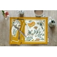 thumbnail image 2 of Vargottam Placemats- Placemat For Dining Table, Set Of 4- Printed & Reversible CottonNapkin-IndoorPlacematsFor Home & Kitchen Dining Table- Asian Floral (Mustard Yellow), 2 of 5