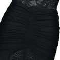 thumbnail image 5 of Strapless Ruched Maxi Dress with Lace (S, Black), 5 of 6