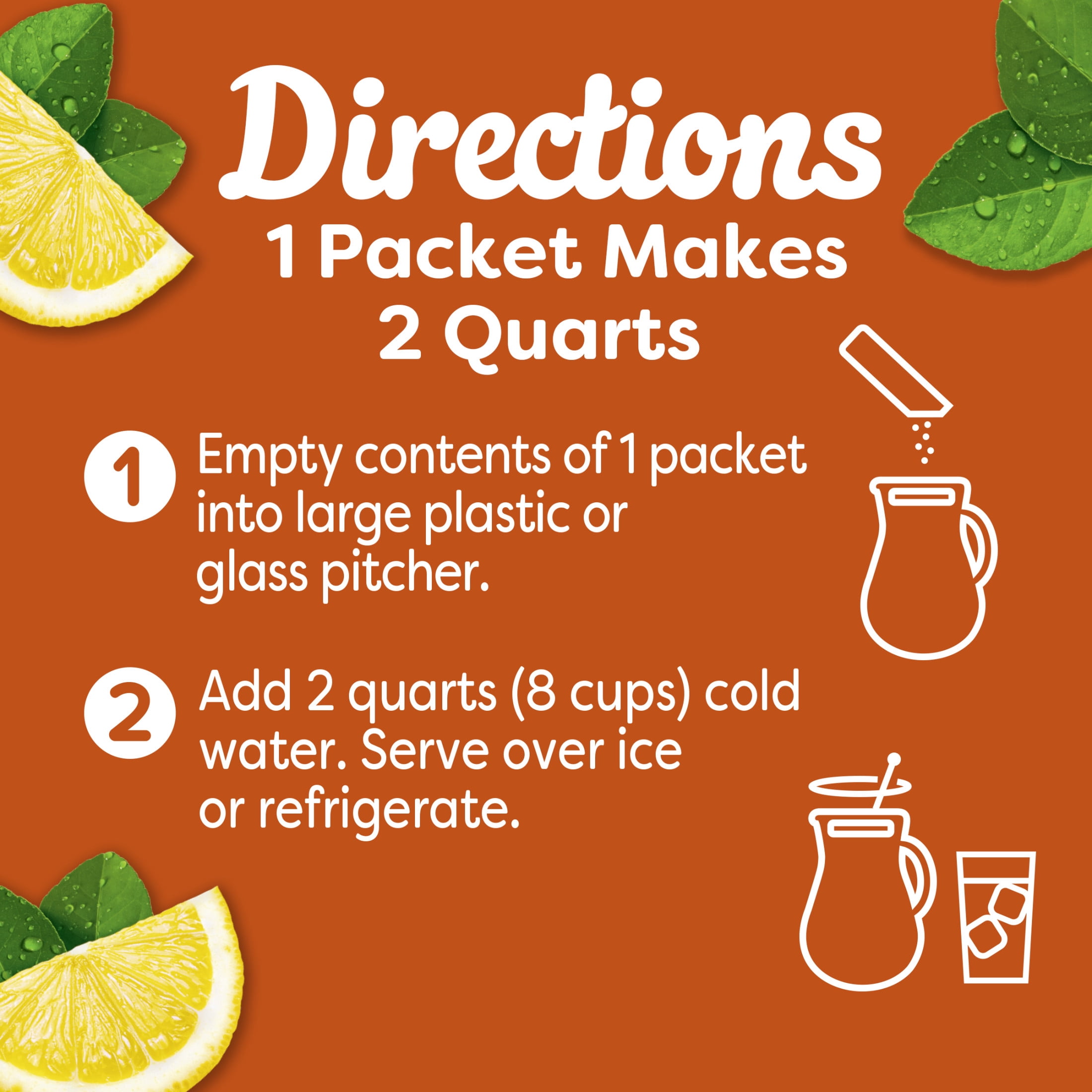 Crystal Light Drink Mix, 6 Pitcher Packets, for Flavorful Hydration and Shareable Refreshment, Sweet Tea Natural Flavor, Made with Black Tea, 1.56 oz