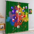 thumbnail image 3 of Billiards Ball Game Window Curtains, Colorful Graffiti Tie-Dye Soundproof Curtains, Noise Reduction Curtains Dust-Proof Easy Clean for Living Room Bedroom Kitchen Dining Room Kid Room-W52xL84in, 3 of 6