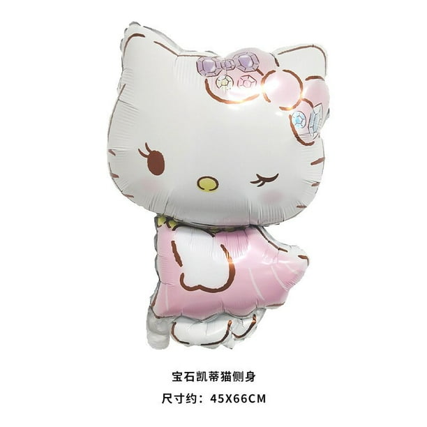 Globo de Hello Kitty de Anime Kawaii, decoración de fiesta de feliz cumpleaños para niños, regalos para niños