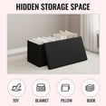 thumbnail image 6 of PINPLUS 30 " Ottoman with Storage Bench, Folable Ottoman Coffee Table with Tray, Foot Rest, Toy Chest Box for Living Room, Bedroom, Linen Fabric, Black, 6 of 6