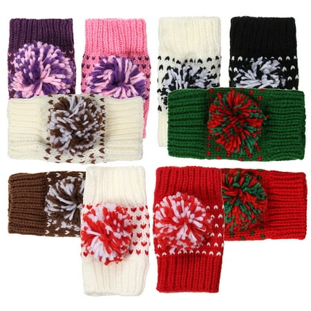 Button Fingerless Gloves - Womens Ladies Button Arm Warmer Fingerless Knit Vintage Mitten Winter Gloves