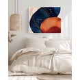 thumbnail image 3 of Navy Blue Burnt Orange Wall Art for Living Room,Canvas Picture Wall Decor for Bathroom Bedroom,Boho Artwork Geometric Modern Painting Artwork for Office Kitchen Hallway Dining Room Home Decor 16"x20", 3 of 8