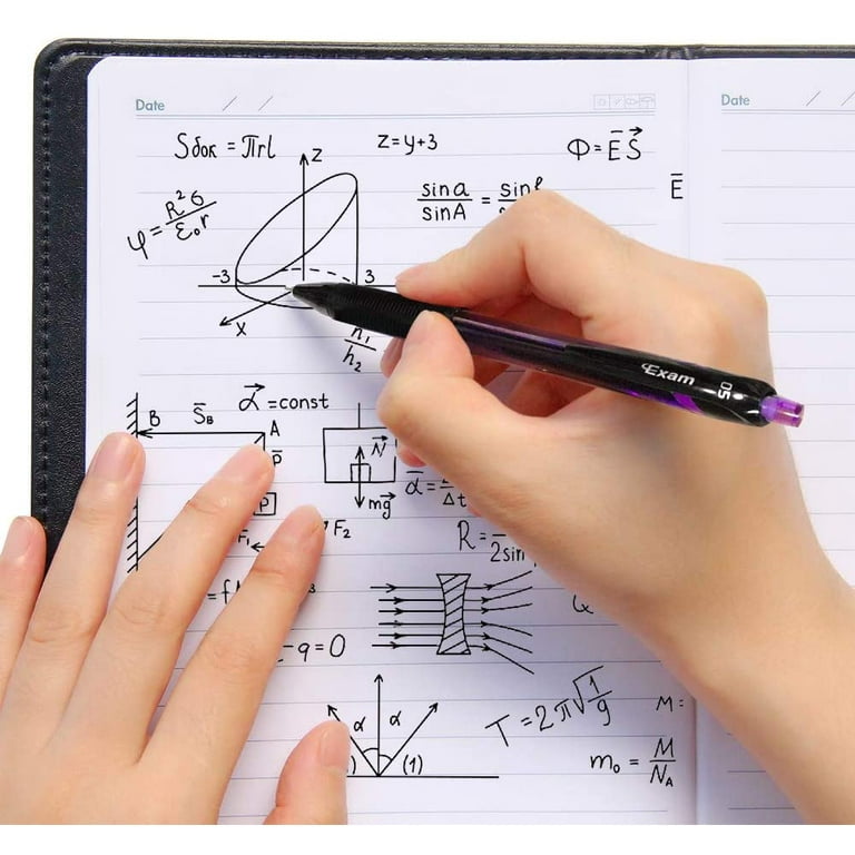 MyLifeUNIT Gel Pens, Retractable Fine Point Pen (0.5 mm), Black, 12-Count