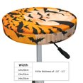 Bar Stool Covers Round Halloween Sunset Bat AntiSlip Soft Round