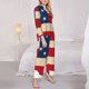 thumbnail image 3 of Balery American Flag Map Conjunto de Pijama con Estampado para Mujer, Conjunto de Dos Piezas con Manga Larga, Ropa de Dormir Suave con Bolsillos, Pijamas Cómodos-XX-Large, 3 of 7
