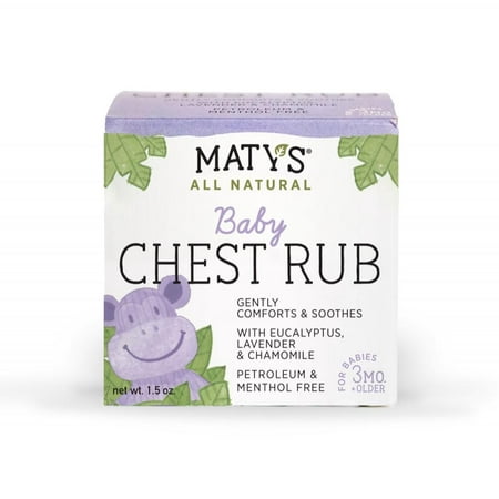 Maty's All Natural Baby Chest Rub, 1.5 Oz Jar (Best Flu Medicine For Toddlers)