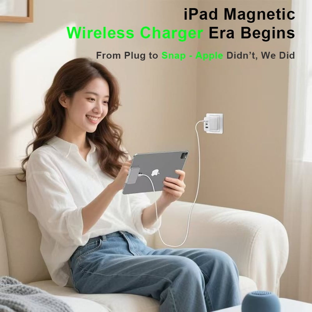 Magnetic Adsorption Quick Charge Wireless Charging Pad Magnets Charger Pad For iPad Pro 12.9" 3/4/5/6th Gen