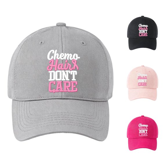 XIAOCHA Women's Printed Cancer Awareness Baseball Cap Adjustable Outdoor Dad Hat Rally Trucker Hat,Grey