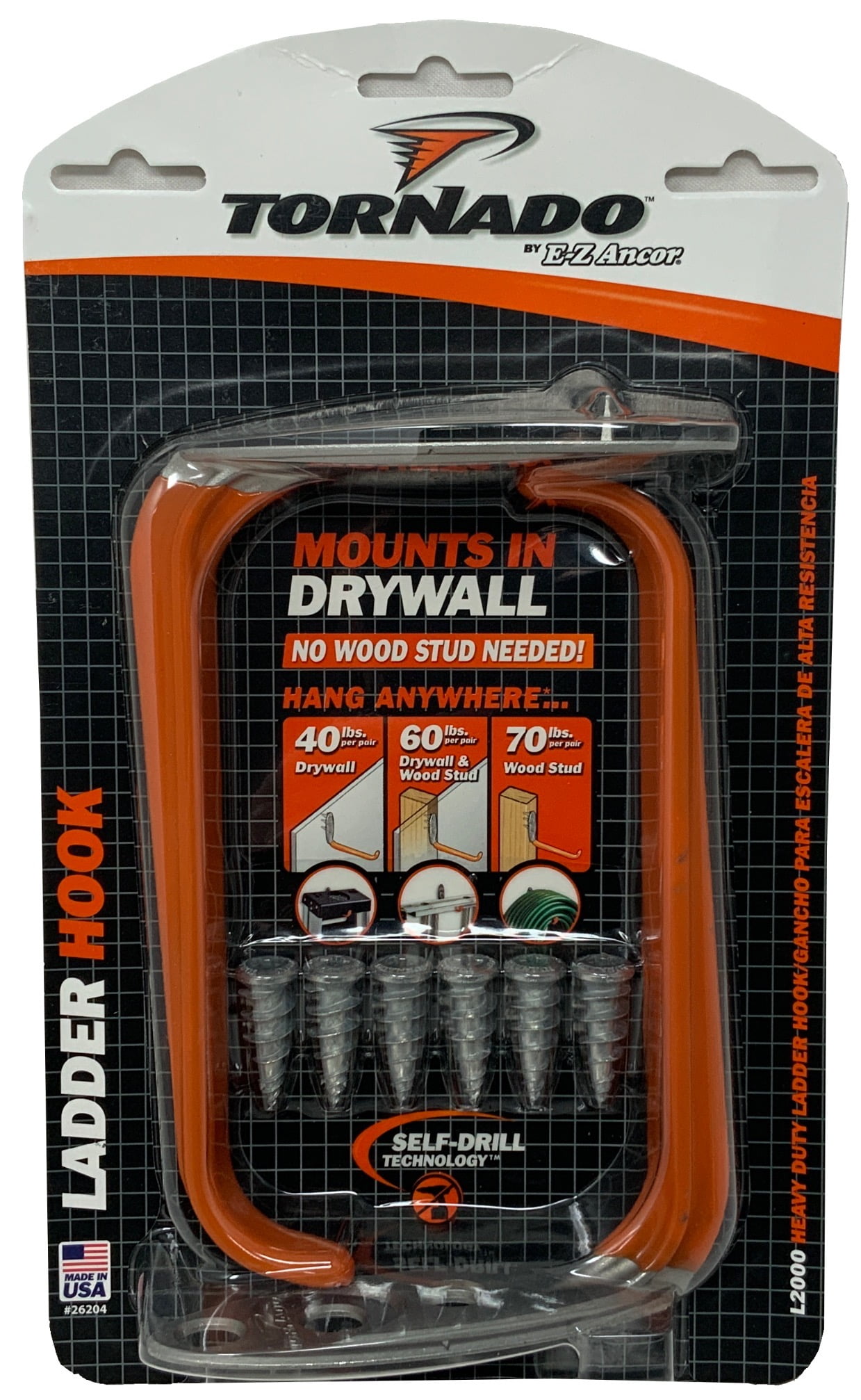 Tornado Ladder Hook 2Pack Racor L2000 Extended LHook Design