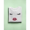 thumbnail image 3 of Eyelashes And Mouth Design Sweatshirt Women -GoatDeals Designs, Female 4X-Large, 3 of 4