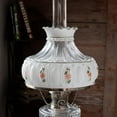 thumbnail image 2 of Aladdin Glass Oil Lamp Shade Pink Wildflowers Design, 10 inch Base Fitter, M758, 2 of 7