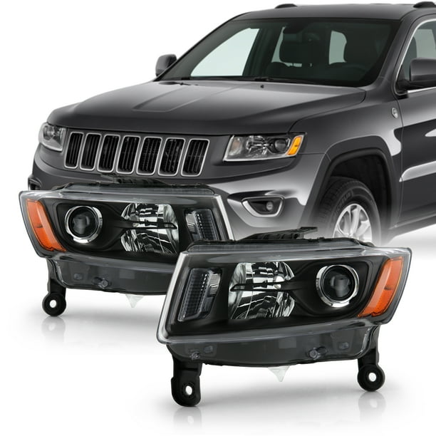 For 14 16 Jeep Grand Cherokee Halogen Type Projector Black Headlights Pair Walmart Com For 14 16 Jeep Grand Cherokee Halogen Type Projector Black Headlights Pair Walmart Com