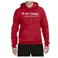 thumbnail image 2 of Inspirational Quote Be the Change by Mahatma Gandhi 1913 Unisex Graphic Hoodie Sweatshirt, Red, 3XL, 2 of 3