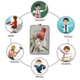 thumbnail image 4 of PU Leather Badge Holder ID Badge Holder with Lanyard for Cards & Credentials Beautiful Red Bird, 4 of 6