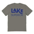 thumbnail image 1 of Lake Superior Humor Graphic Charcoal Men's Cotton T-Shirt, 1 of 1