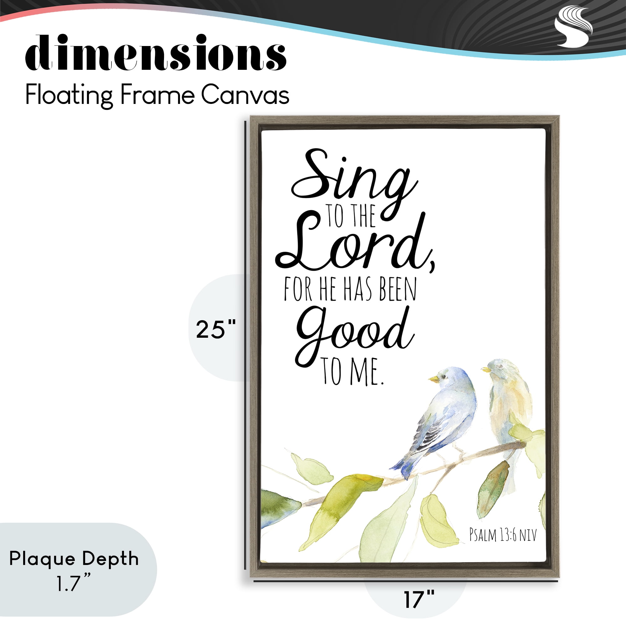 Stupell Industries Sing To The Lord Brown Framed Floater Canvas Wall Art, design by Lanie Loreth