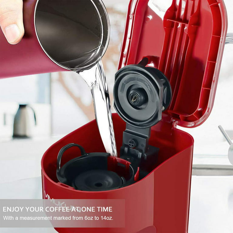Homepraise Single Serve Brew Coffee Maker Machine 6 to 14 oz Reservoir, Auto Shut-Off, Red, Size: One Size