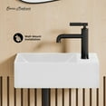 thumbnail image 2 of Lisse 16" Concrete Rectangle Wall-Mounted Sink with Right Side Faucet Mount in Matte White, 2 of 8