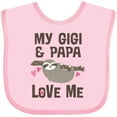 thumbnail image 3 of Inktastic My Gigi and Papa Love Me Girls Baby Bib, 3 of 4