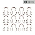 thumbnail image 3 of Better Homes & Gardens Easy Glide Rustproof Stainless Steel Double Shower Hooks , Bronze, Set of 12, 3 of 5
