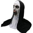 thumbnail image 3 of Horror Mask Costume Valak Halloween Scary Masks With Headscarf, 3 of 4