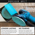 thumbnail image 3 of Serious Grit - 6-Inch 6-Hole 80 Grit Sanding Discs - Heavy-Duty Hook & Loop Film Discs - Sandpaper for Random Orbital Sanders - 50 Pack Box, 3 of 4