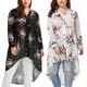 thumbnail image 3 of con Manga Atractiva Elegante para Mujeres Formal Tops SG Colco Las mujeres imprimen el cuello de V más la camisa, 3 of 8