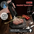 thumbnail image 2 of BN-LINK 2Pack Electric Pepper and Salt Grinder Set, Rechargeable Salt and Pepper Mill with LED Light, Charging Base & Adjustable Coarseness, One Hand Automatic Operation, for Kitchen, Outdoor, Black, 2 of 8