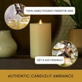 thumbnail image 5 of Wick to Flame Realistic Artificial Moving Flame Pillar Candle by Luminara - Moving Flame LED Battery Operated Lights - Unscented - Remote Ready - Remote Sold Separately - Ivory - 3.8" x 8.6", 5 of 7