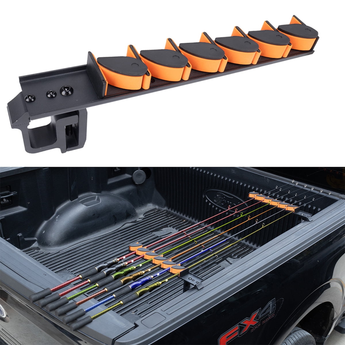 fishing rod holders for pickup trucks Dev RB 100 Truck Bar Bed Fishing Pole Adjustable Holder preventing movement and slips on bumpy roads Durable Fishing Rod Holder for Truck