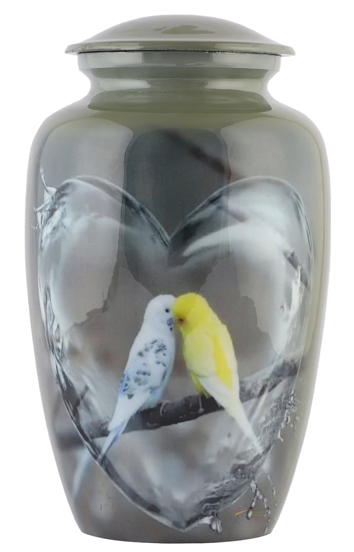 Urns for Human Ashes Adult Size Handcrafted Cremation Funeral Burial Decorative Urns with Velvet Bag – Secure Screw Top Seal - Protective Coating 200Cu/In