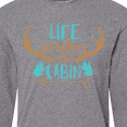 thumbnail image 4 of Inktastic Life Is Better At The Cabin, Deer Antlers, Camping Long Sleeve T-Shirt, 4 of 5