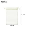 thumbnail image 2 of 100pcs Organza Bags 3.9x5.9 Inch Drawstring Favor Pouches Mesh Bag Cream White, 2 of 7