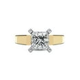 thumbnail image 2 of IGI Certified Lab Grown Diamond Ring | 6.5MM Princess Cut 4-Prong Solitaire Style Engagement Promise Rings For Women In 14k Solid Yellow Gold | F-G, VS-SI Quality (1.70 Ctw) Ring Size-9, 2 of 4