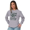 thumbnail image 3 of Angler Fishing Humor Easy Hard Catch Long Sleeve TShirt Men Women Brisco Brands S, 3 of 6
