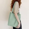 thumbnail image 5 of Bolso de lona de pana, bolso bandolera versátil verde, 5 of 5