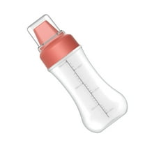 TEHAUX Clear Plastic Squeeze Bottles for Condiments with Measurement Scale, Lightweight and Storage Containers