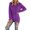 Purple, variant on HJYCHN Women Sweater Warmth Solid Long Sleeve Pullover Sweater for Cold Weather V-Neck Sweaters Soft and Cozy Lined Top for Casual Wear Light Pink L