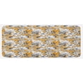 thumbnail image 1 of Floral Kitchen Mat, Hibiscus Plant Exotic Beach Island Theme with Tropical Sea Accents, Plush Decorative Kitchen Mat with Non Slip Backing, 47" X 19", Charcoal Grey Marigold, by Ambesonne, 1 of 1