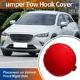 thumbnail image 2 of Ganchos de remolque de parachoques delantero derecho únicos de Unique Bargains, tapa de cristal KODO roja para Mazda CX-3 16-21 No.D10J50A11A, 2 of 6